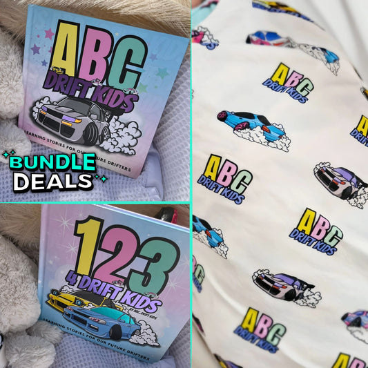 BABY BUNDLE - ABC & 123 Books + Swaddle